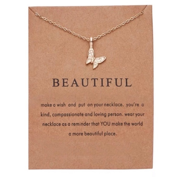 ⚡️2 for $15 “Beautiful” Butterfly Gold Necklace - Picture 2 of 6